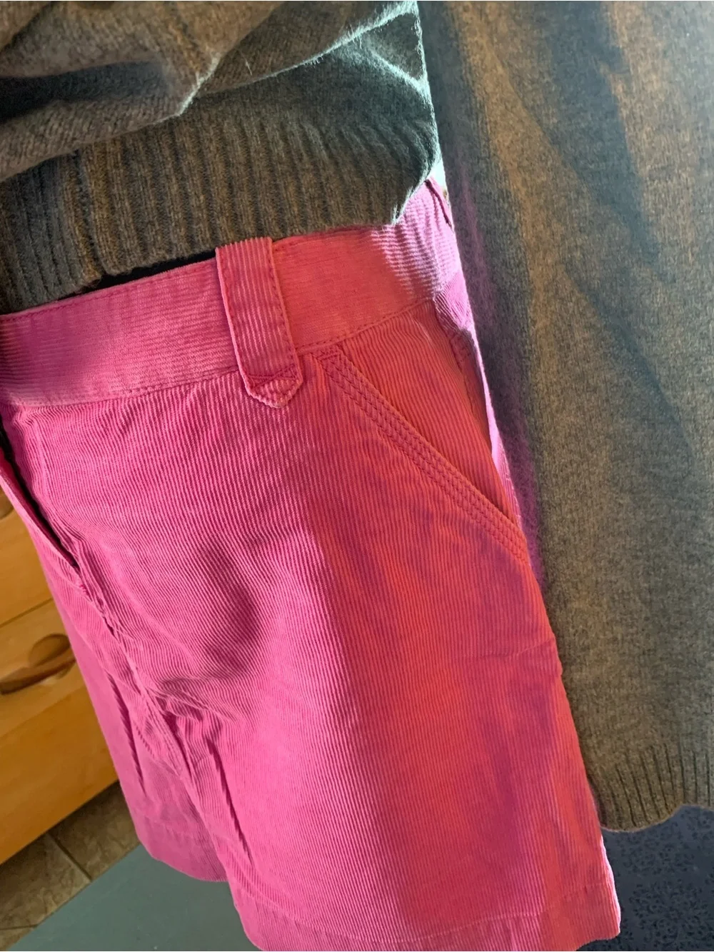 J CREW CORDUROY MINI SKIRT AZALEA New With Tags Size 10 TICKET POCKETS
